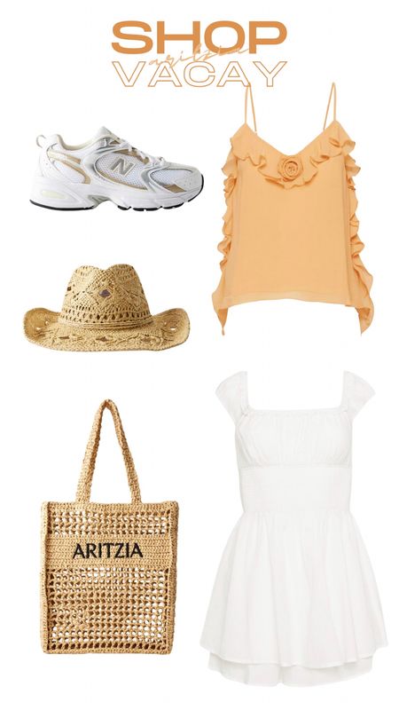 Aritzia, summer outfit, white dress, new balance, beach bag, vacation outfit, tank top 

#LTKTravel #LTKFindsUnder100 #LTKFindsUnder50