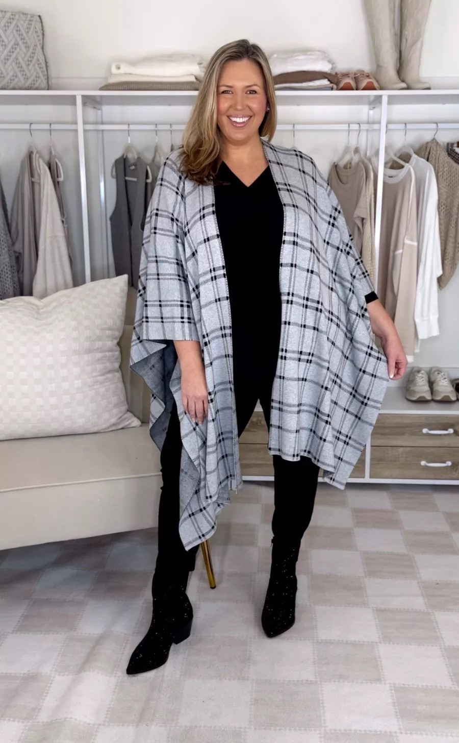 Wearing a 18/20 in the top, 18 in the pants, one size in the poncho.

Plus size fashion, holiday outfit ideas, midsize fashion, everyday outfit ideas, mom style, lane Bryant haul, what to wear holidays

#LTKPlusSize #LTKMidsize #LTKOver40