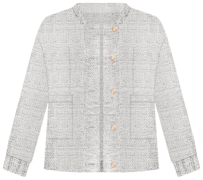 Tweed Oversized Bomber Jacket | LOFT