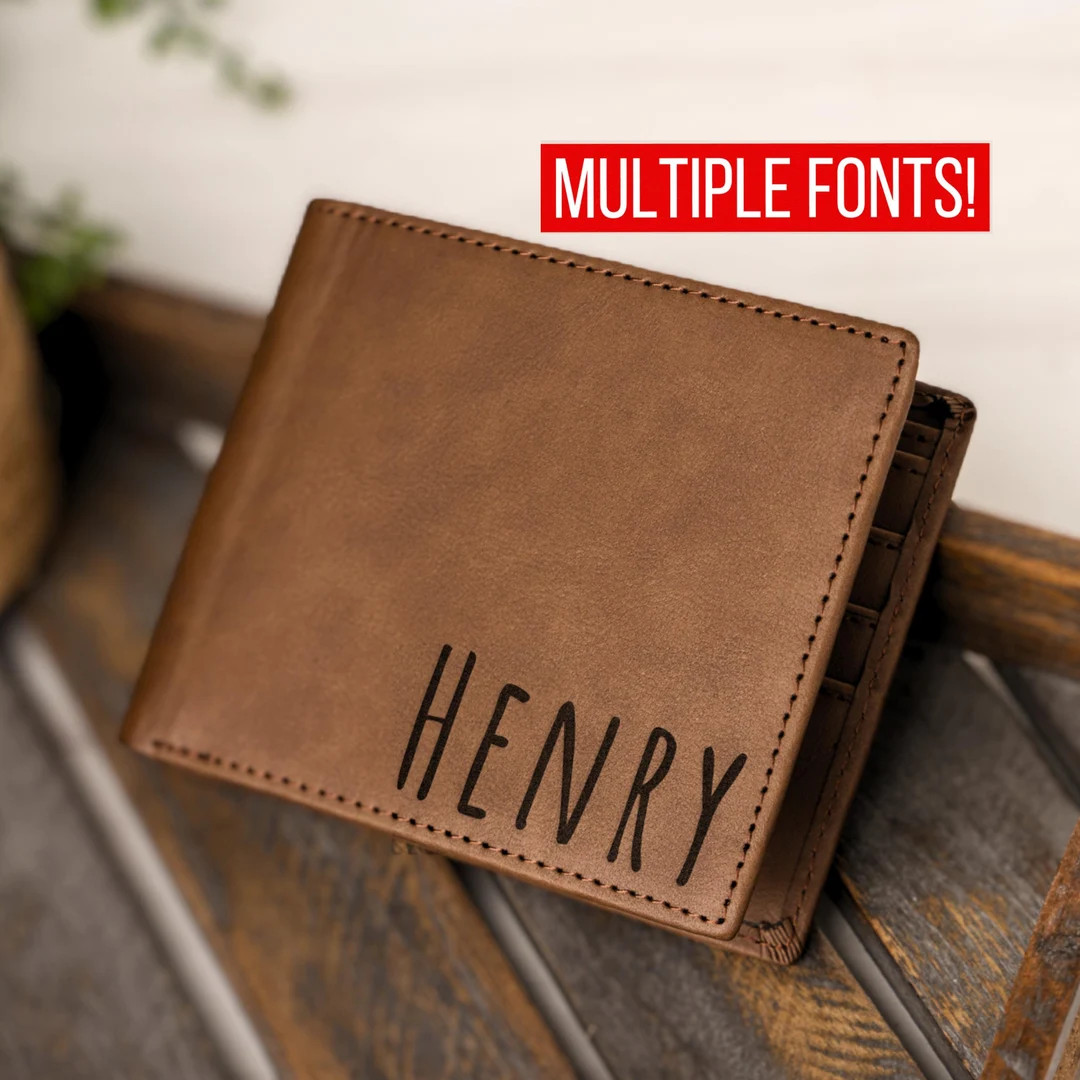 Kids Personalized Wallets, Wallet for Son Gift From Mom to Son Monogram Wallet for Boys, Personal... | Etsy (US)