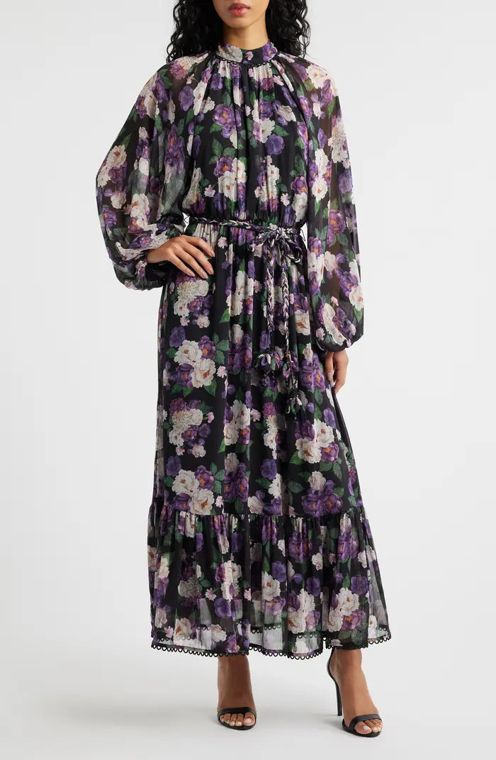 Jasmine Floral Tie Waist Maxi Dress | Nordstrom