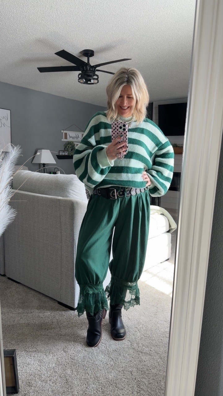 Love styling these balloon pants!  So fun and comfy! ✨💚 #boho #spring #balloonpants #amazon #shein #ootd

#LTKootd #LTKSeasonal