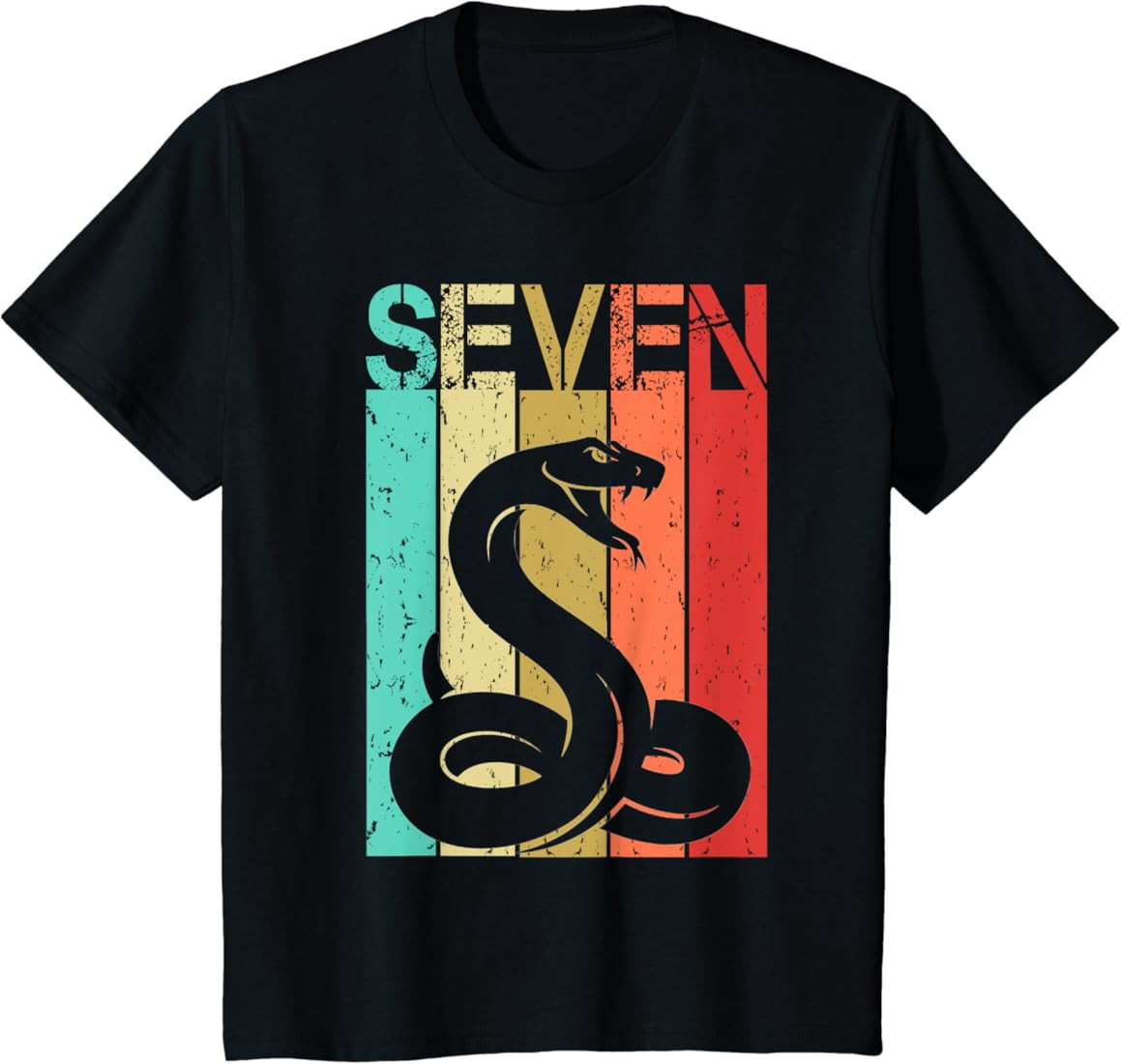 Kids Snake 7 Birthday Boy Girl Snake 7 Year Old T-Shirt | Amazon (US)