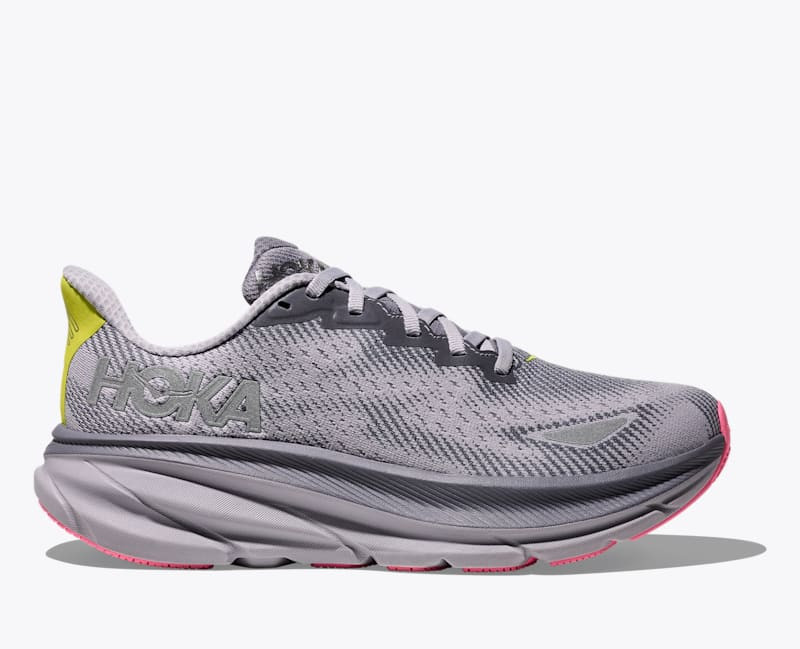 HOKA Women's Clifton 9 GTX Shoes in Grey Skies/Foggy Grey, Size 10 | Hoka One US