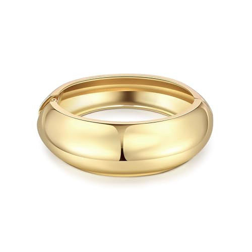 SONNYX Gold Cuff Bangle Bracelets For Women Trendy Hinged Cuff Open Wide Chunky Gold Bracelet Irregular Minimalist Bangle Jewelry Gift | Amazon (US)
