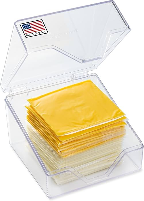 American Sliced Cheese Holder | Airtight Storage Container for Fridge | Hinged Lid | Dishwasher S... | Amazon (US)