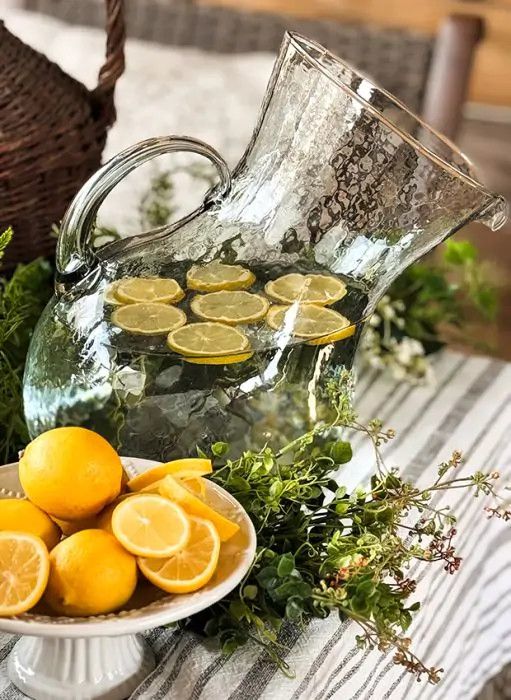 Handcrafted Tilted Pitcher | Antique Farm House