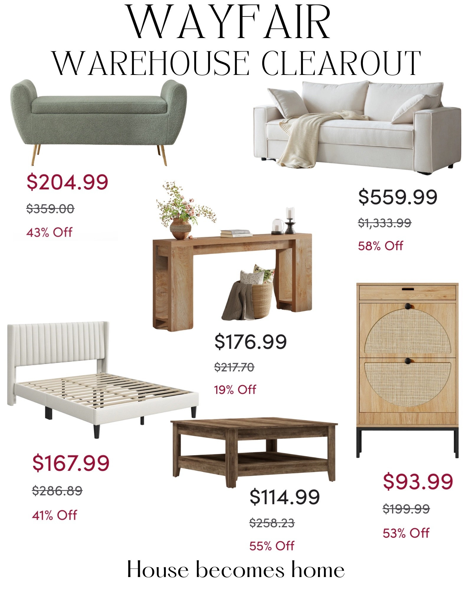 Wayfair warehouse clearout sale!

#LTKSeasonal #LTKHome #LTKSaleAlert