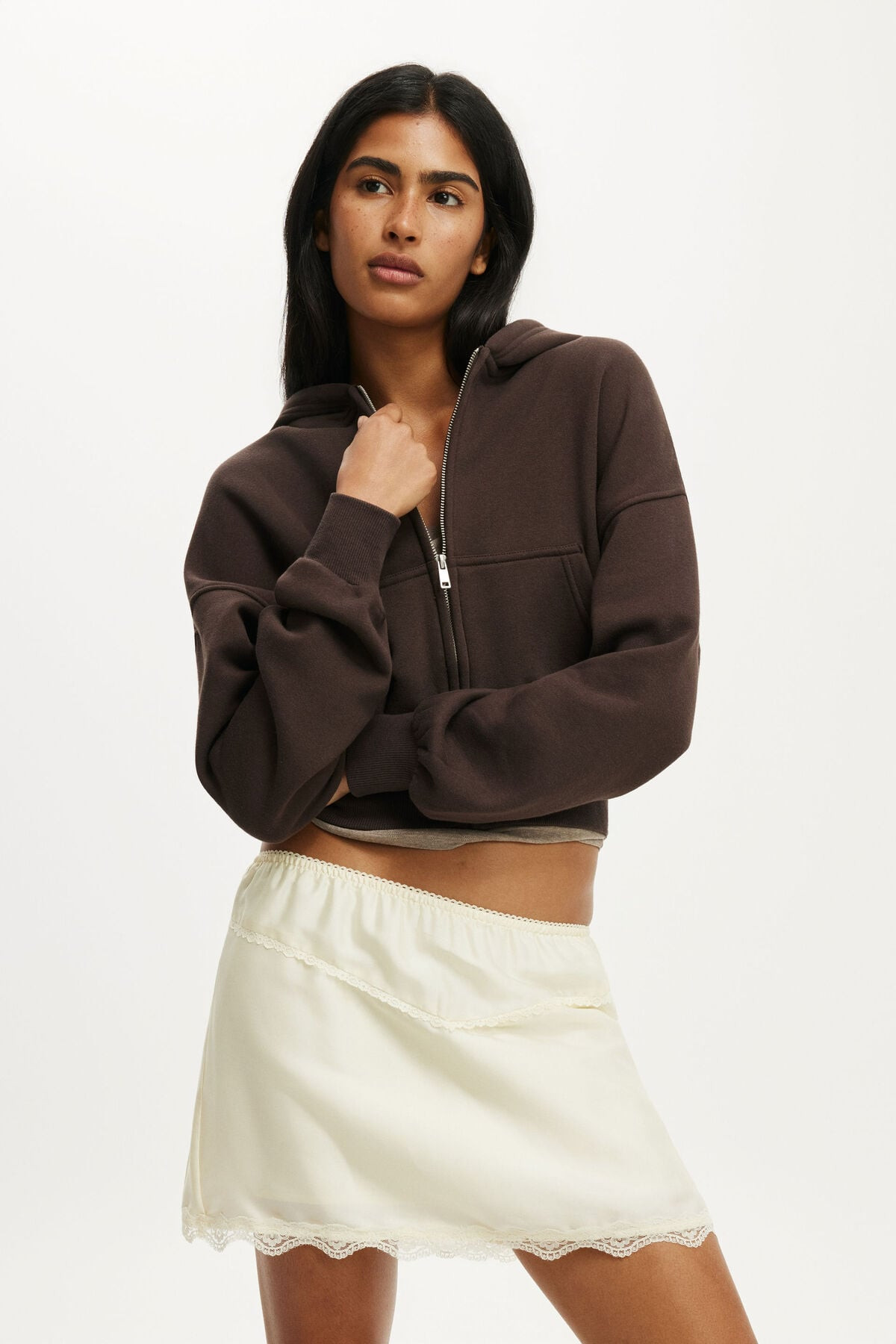 Oversized Zip Through Hoodie | Cotton On (US)