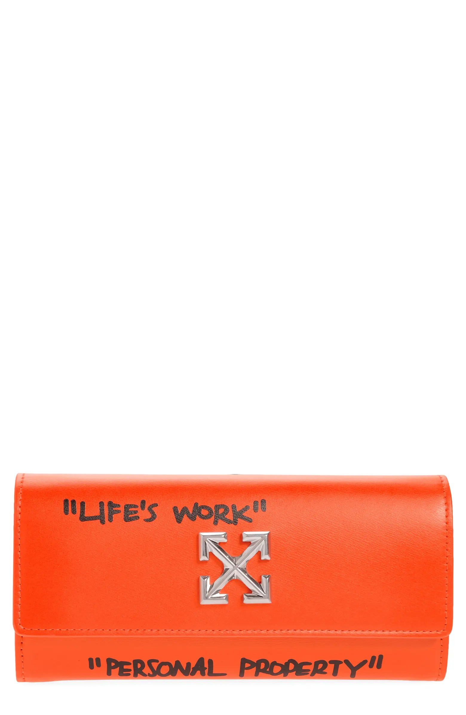 Jitney Quote Leather Wallet on a Chain | Nordstrom