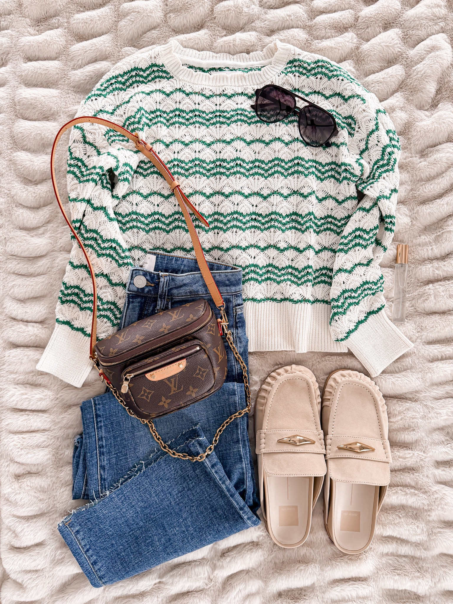 Green stripes, denim, and comfy loafers might be my favorite casual outfit formula lately… agree? 👏

#LTKSeasonal #LTKootd #LTKOver40