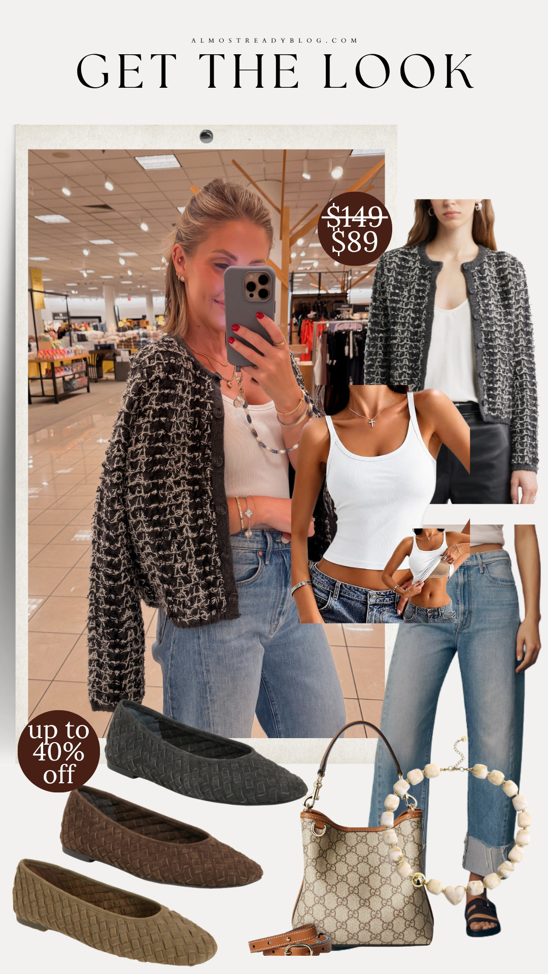 Textured cardigan paired with a white tank and relaxed jeans makes an easy polished look for early fall.

early fall outfit, casual fall outfit, transitional fall style, textured cardigan, white tank, relaxed jeans, casual outfit, everyday style, weekend look, fall layers

#LTKootd #LTKOver40 #LTKSaleAlert