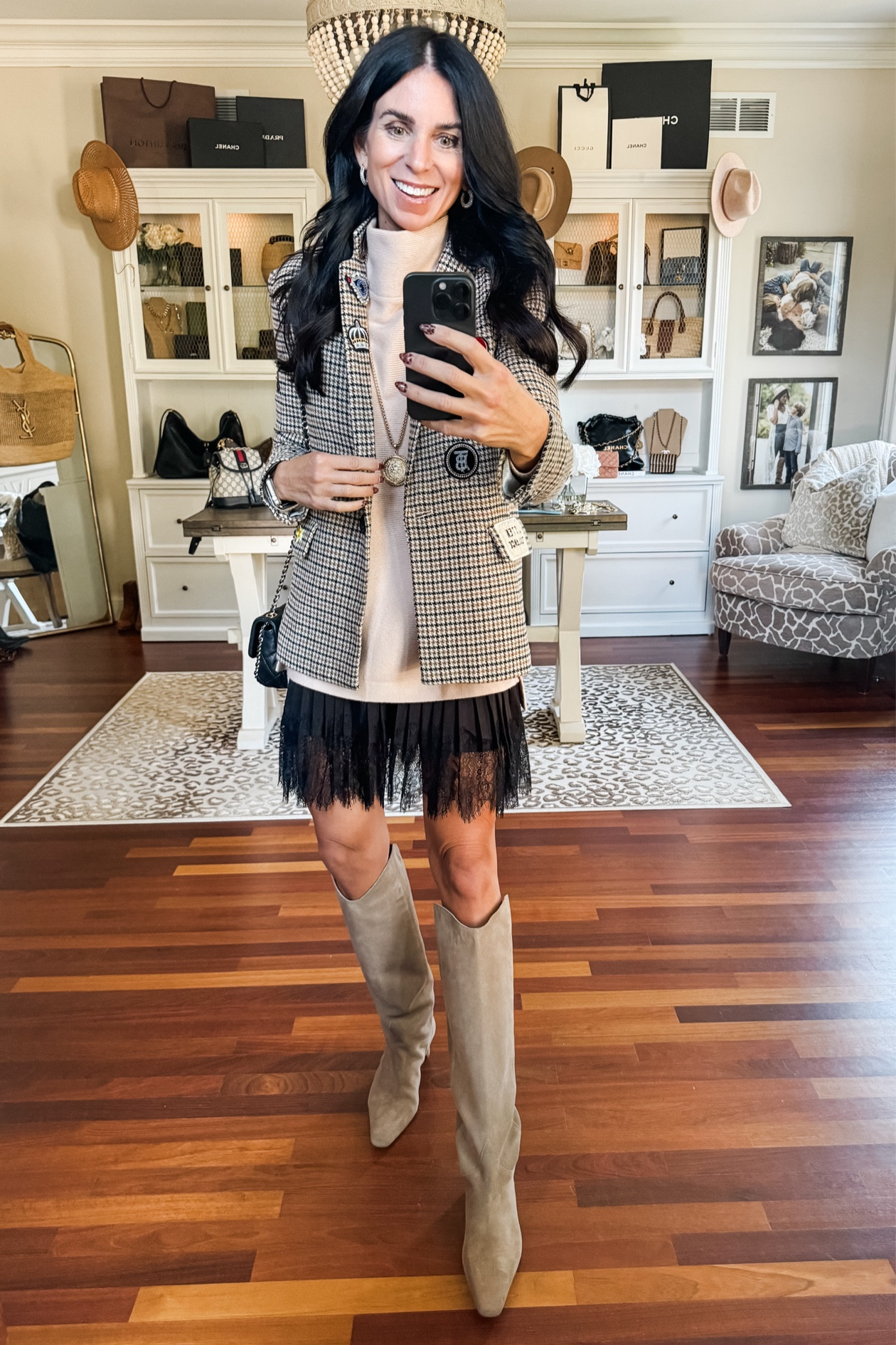 Small jacket, tunic, skirt
Boots true to size 

#LTKStyleTip #LTKFindsUnder50 #LTKxPrimeDay
