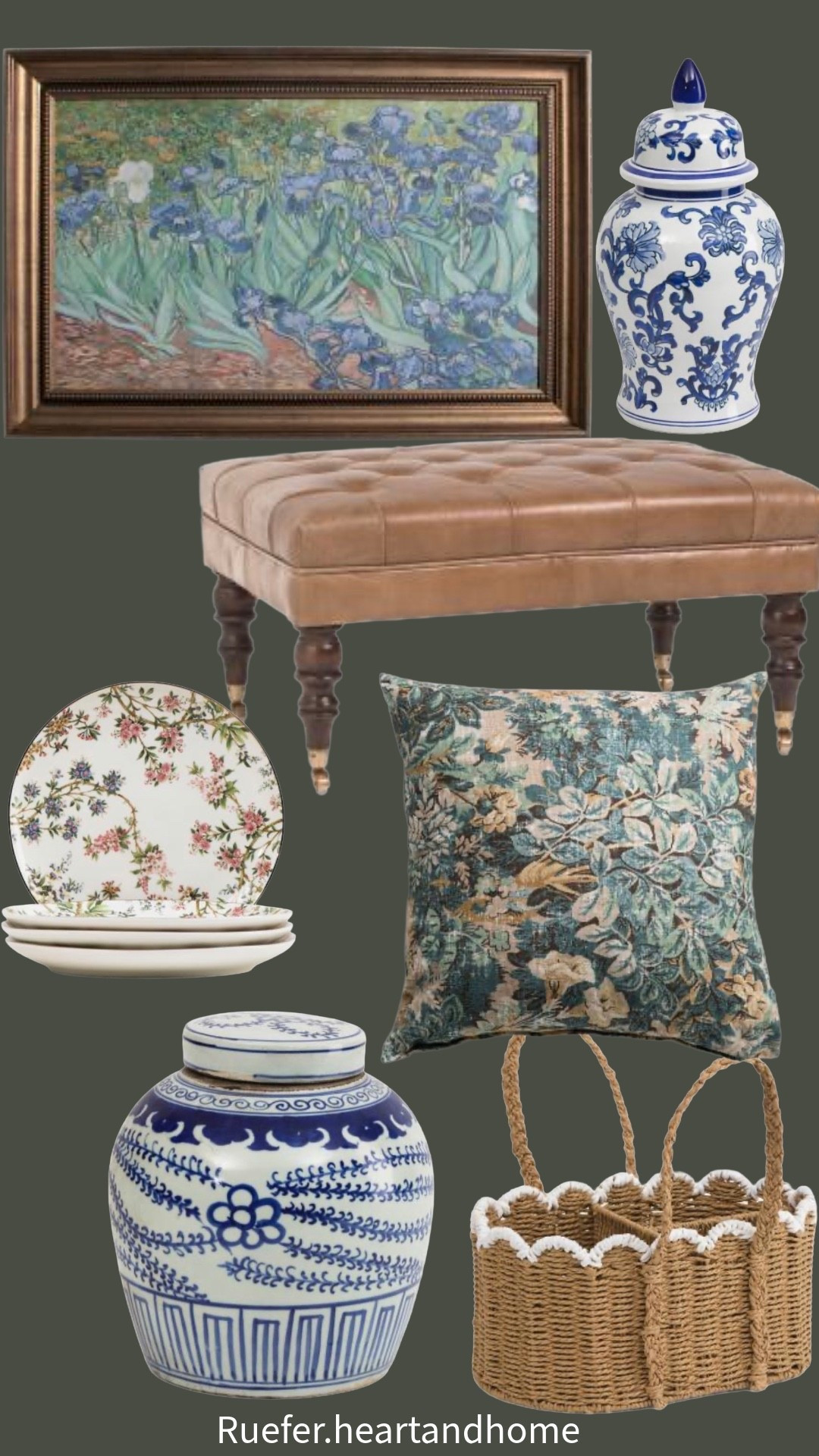 New home decor arrivals… rug, tapestry pillow, floral plates, chinoiserie plates, dishes, vase, chinoiserie ginger jar, framed art, large landscape art, leather ottoman, basket caddy

#LTKSeasonal #LTKSaleAlert #LTKHome