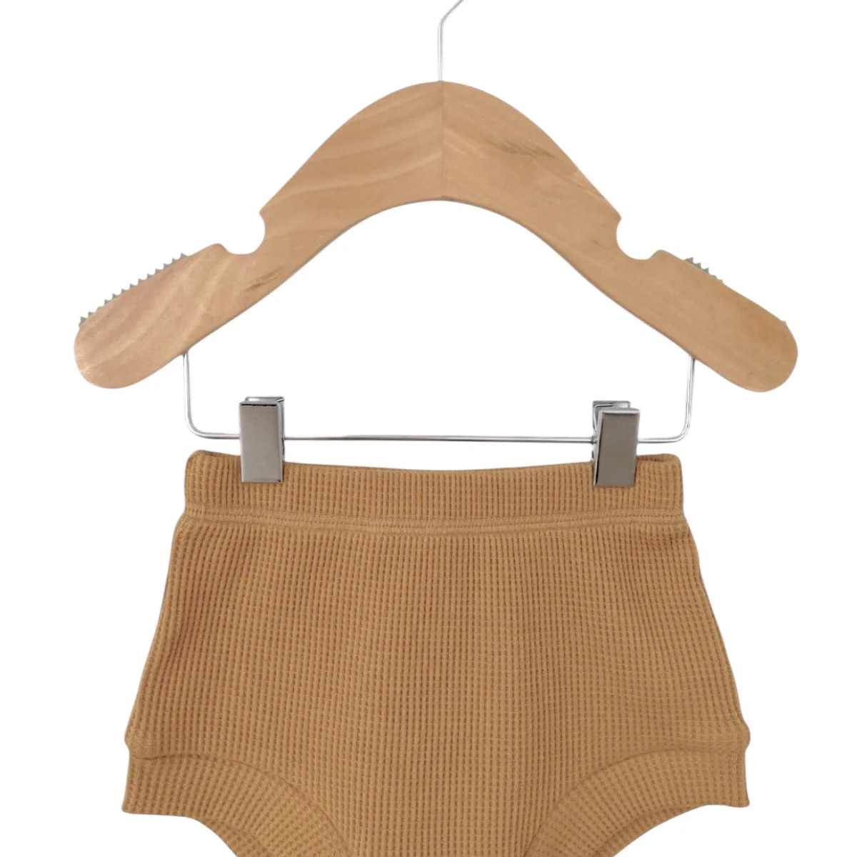 Organic Cotton Waffle Shorts, Honey | SpearmintLOVE