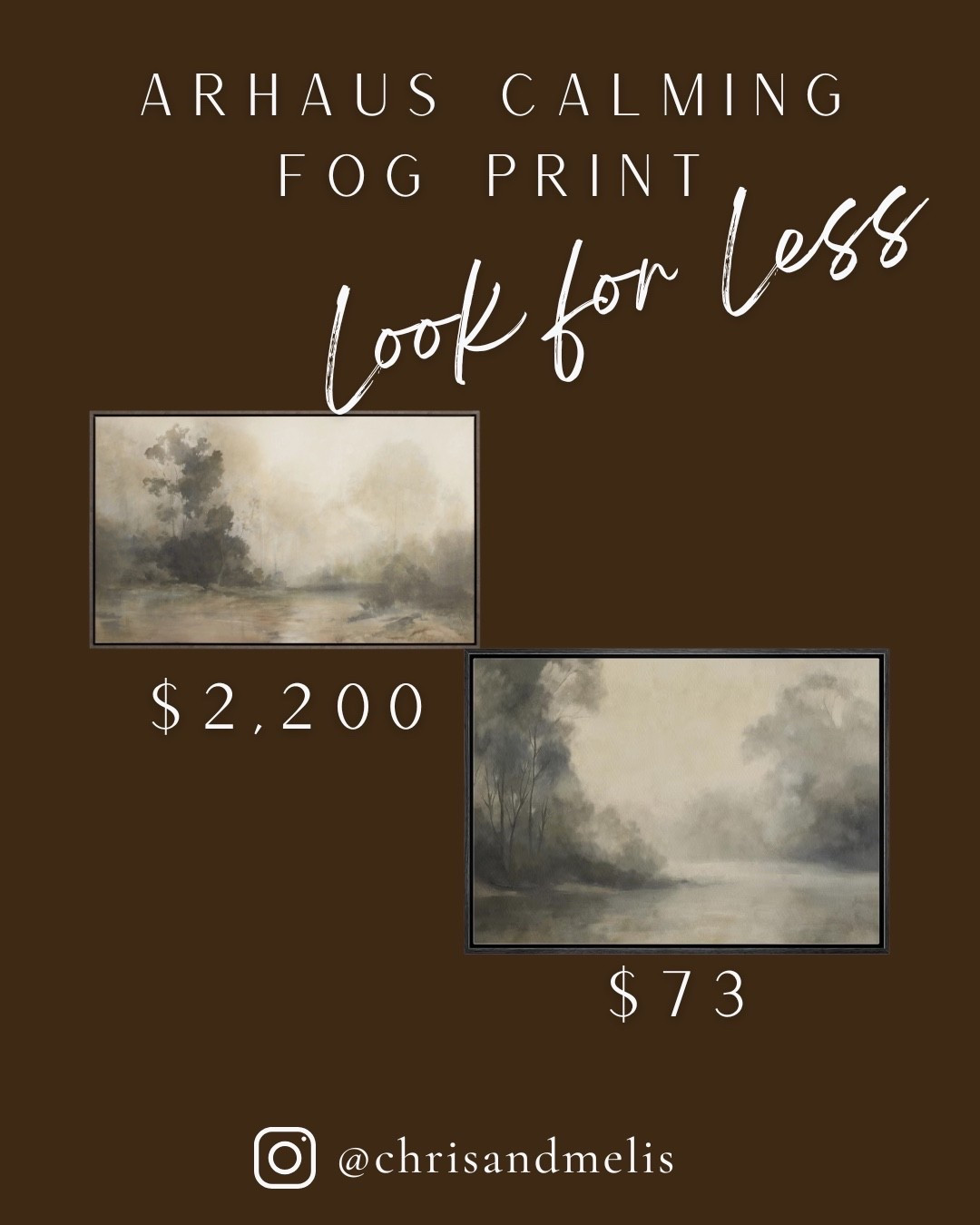 This gives you the Arhaus Calming Fog print look for thousands less! 

Look for less 