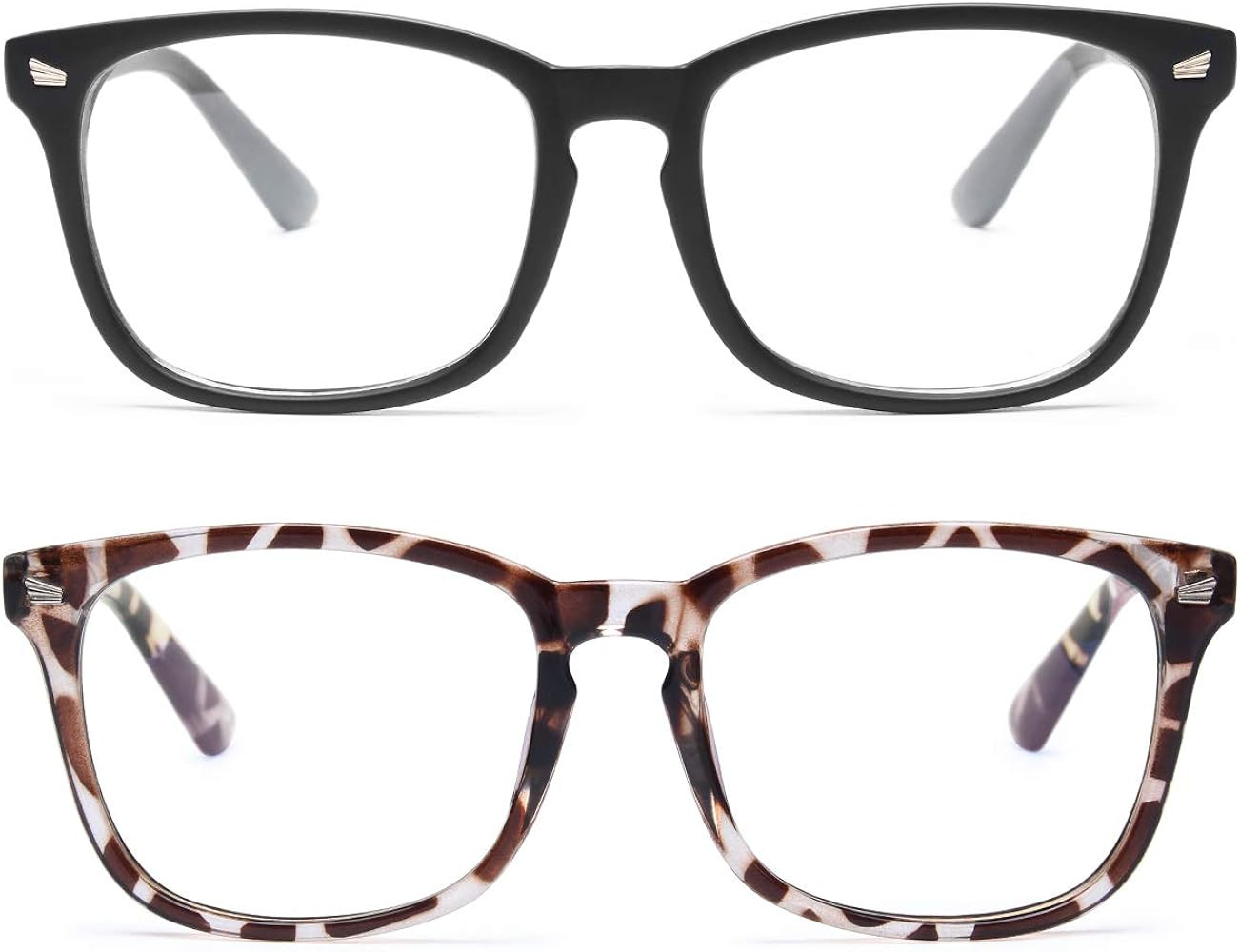 2 Pack Blue Light Blocking Glasses, Computer Reading/Gaming/TV/Phones Glasses for Women Men,Anti ... | Amazon (US)