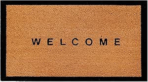 THEODORE MAGNUS Natural Coir Doormat with Non-Slip Backing - 17 x 30 - Outdoor/Indoor - Welcome M... | Amazon (US)