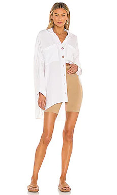 Show Me Your Mumu Johns Button Down Shirt in White Linen from Revolve.com | Revolve Clothing (Global)