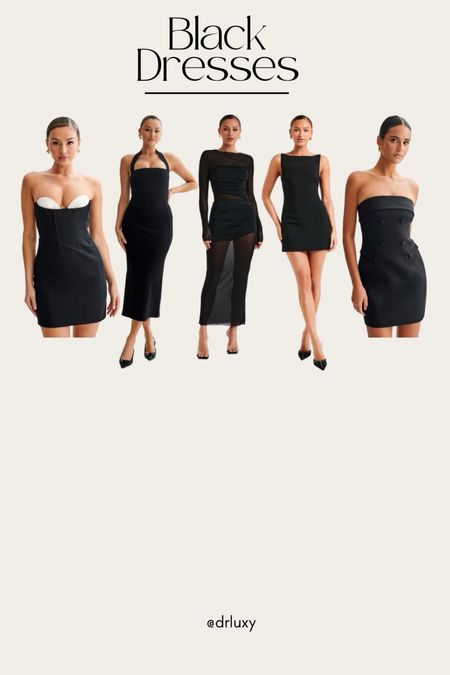 Black dresses 
Cocktail dress 
Summer dresses 



#LTKparties #LTKstyletip #LTKwedding