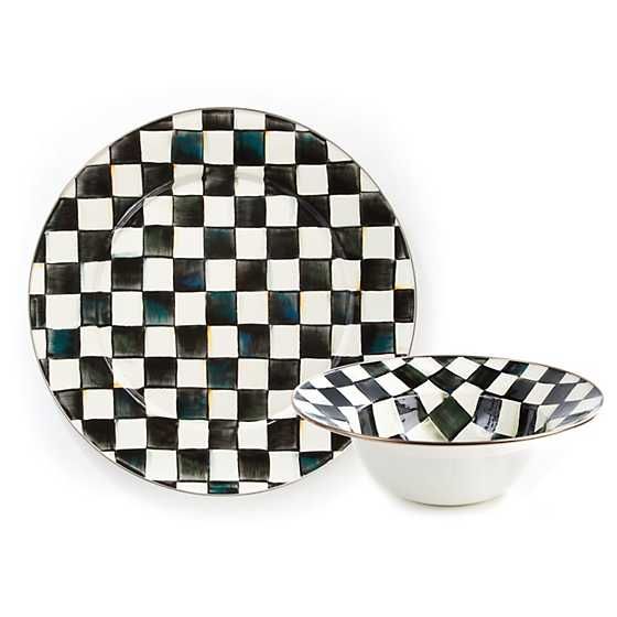 Courtly Check Serving Platter & Bowl Set | MacKenzie-Childs