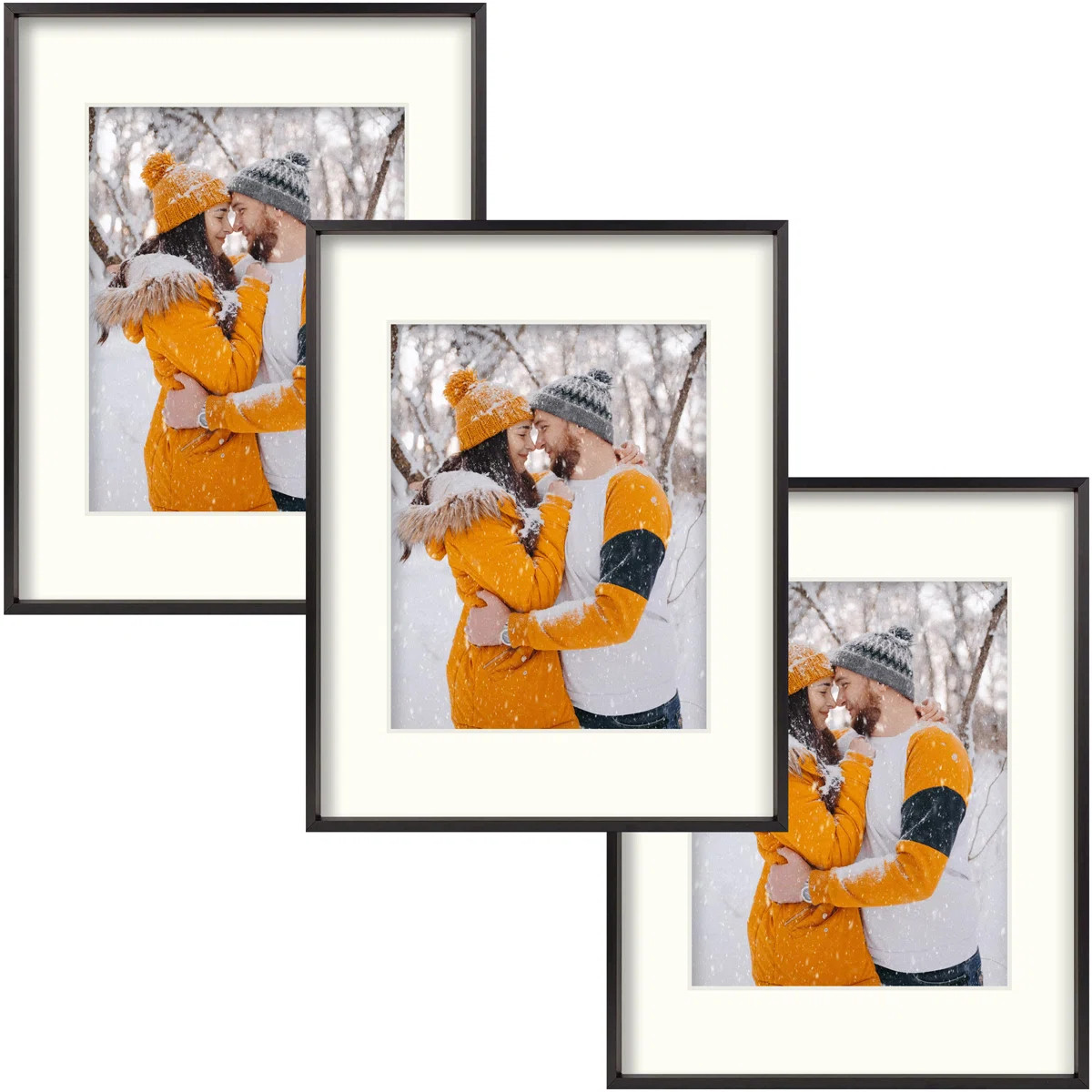 Ailpein Picture Frame, Metal Wall Gallery Frames, Photo Frames Collage for Wall Decor (Set of 3) | Wayfair North America