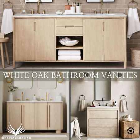 Embrace the timeless warmth of white oak bathroom vanity units! Introduce white oak into your bathroom to warm up the space. We love white oak because it’s the perfect balance of warmth without the yellow or orange look !

#LTKFamily #LTKHome #LTKSeasonal