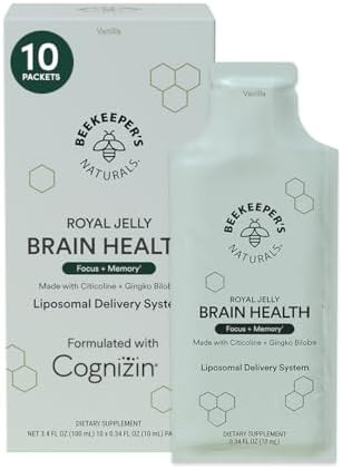 Nootropic Brain supplement by Beekeeper's Naturals, 500 mg Citocoline, Ginkgo Biloba, Bacopa Monn... | Amazon (US)
