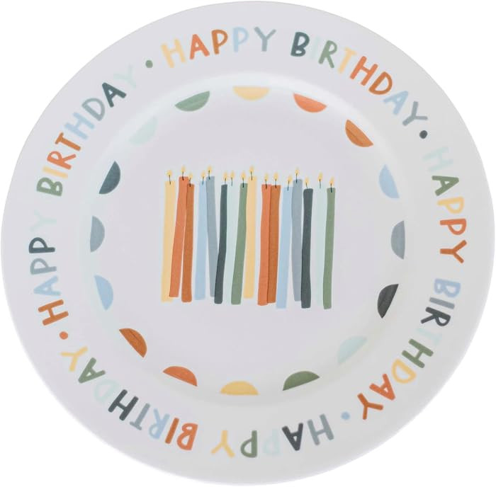 Home & Kind Birthday Celebration Plate for Kids: Cute Ceramic Birthday Plate, Reusable Special Br... | Amazon (US)