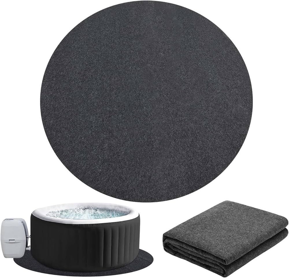 Hot Tub Mat for Inflatable Tub, 78'' Dia Round Hot Tub Pad, Portable Hot Tub Accessories, Upgrade... | Amazon (US)