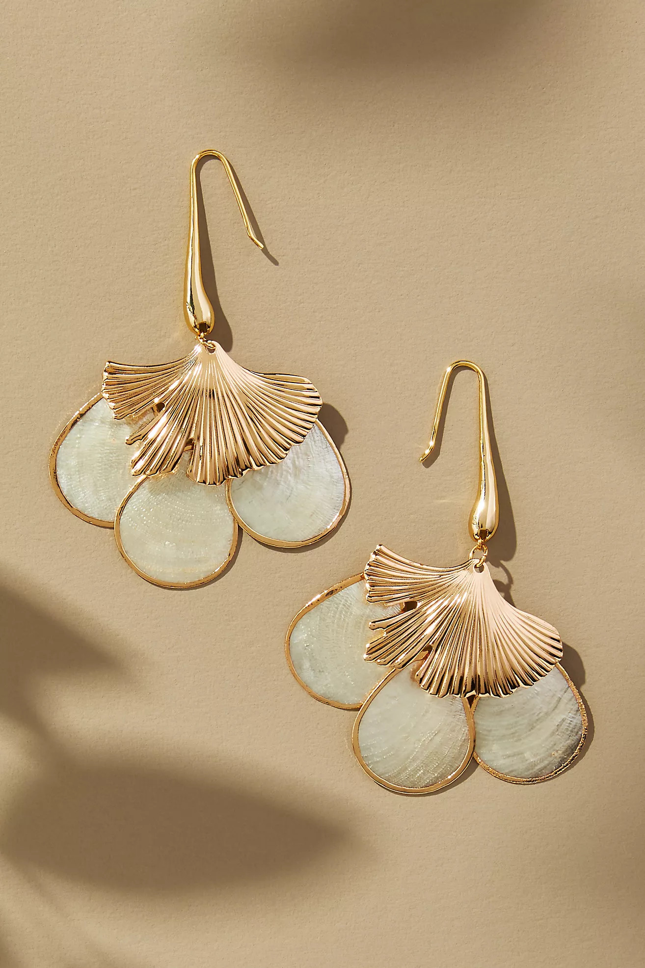 Shell Leaf Drop Earrings | Anthropologie (US)