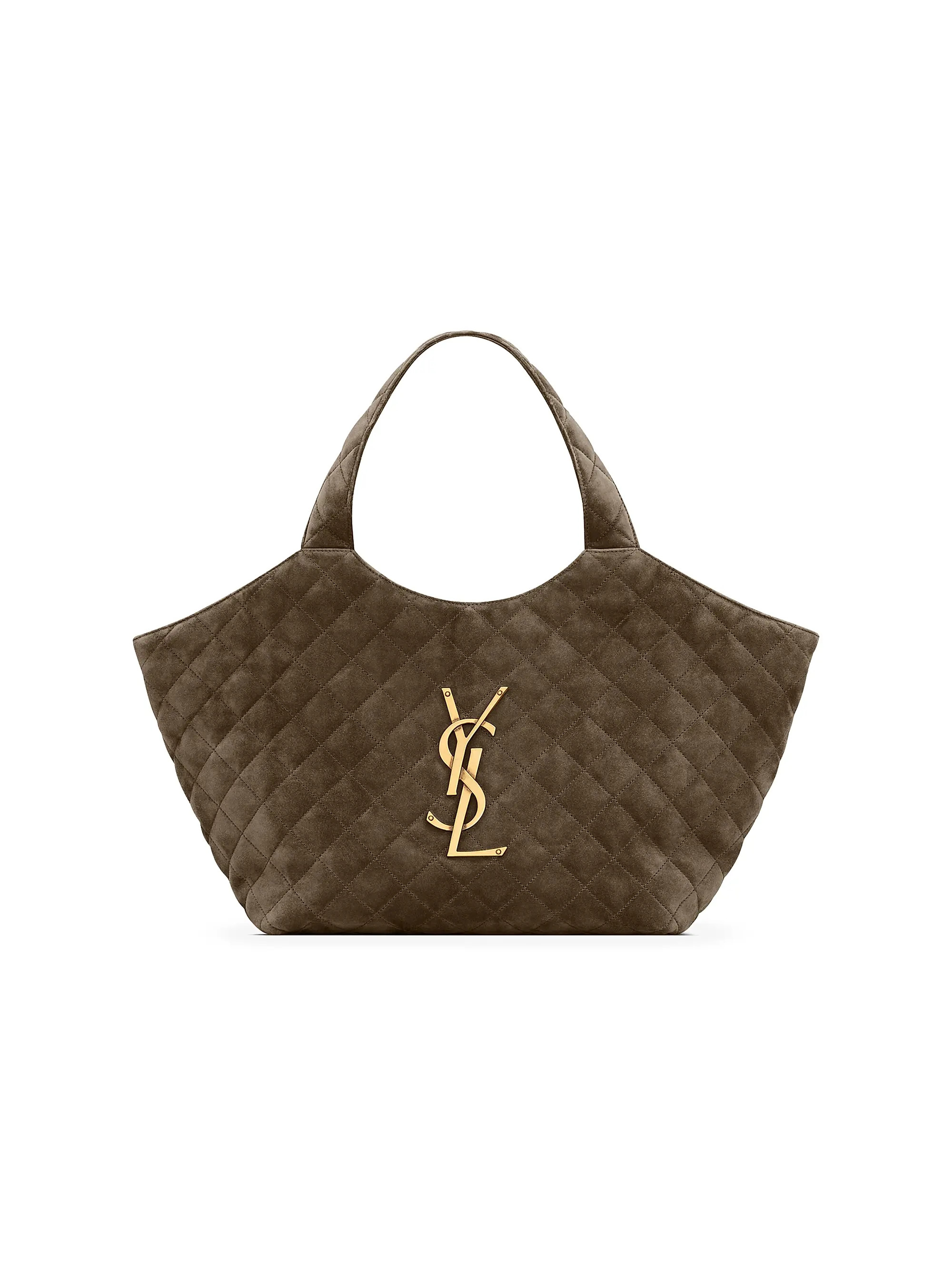 Saint Laurent Icare Medium Tote Bag in Quilted Suede | Saks Fifth Avenue | Saks Fifth Avenue