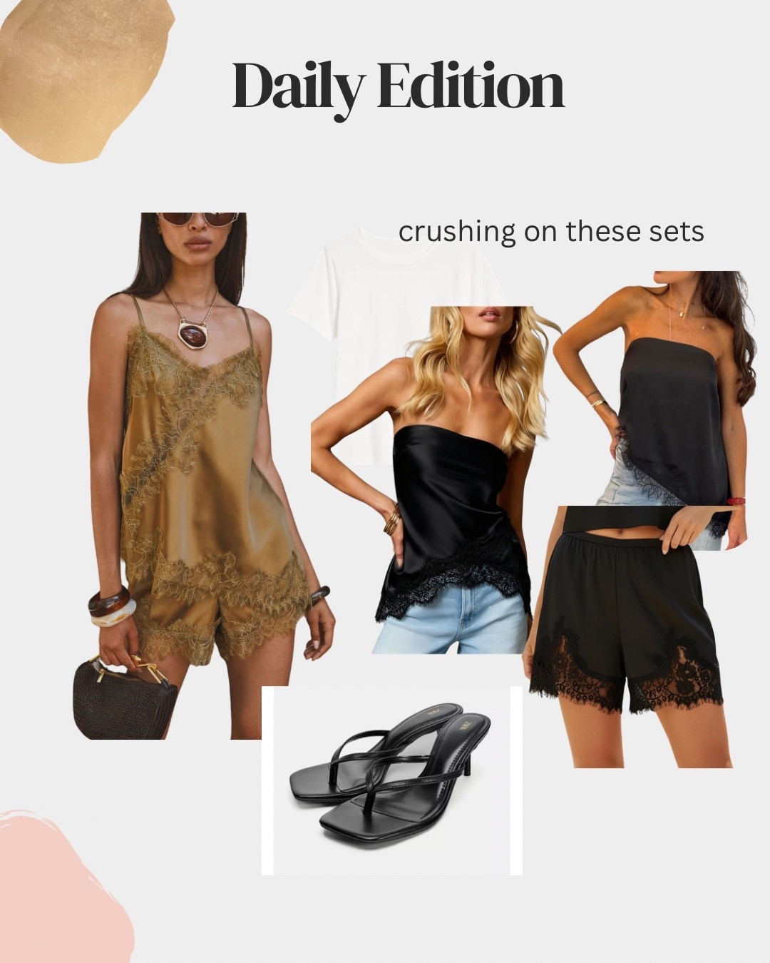Lace shorts 
2 piece set
Heeled sandals
Matching set 
Summer set 
12th tribe

#LTKootd #LTKSaleAlert #LTKOver40