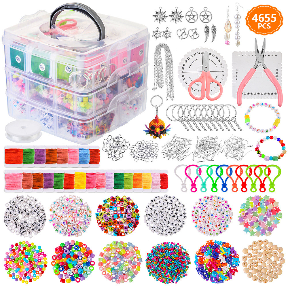 Kit De Miçangas Completo Para Fabricação De Joias Pulseiras | Shopee (BR)