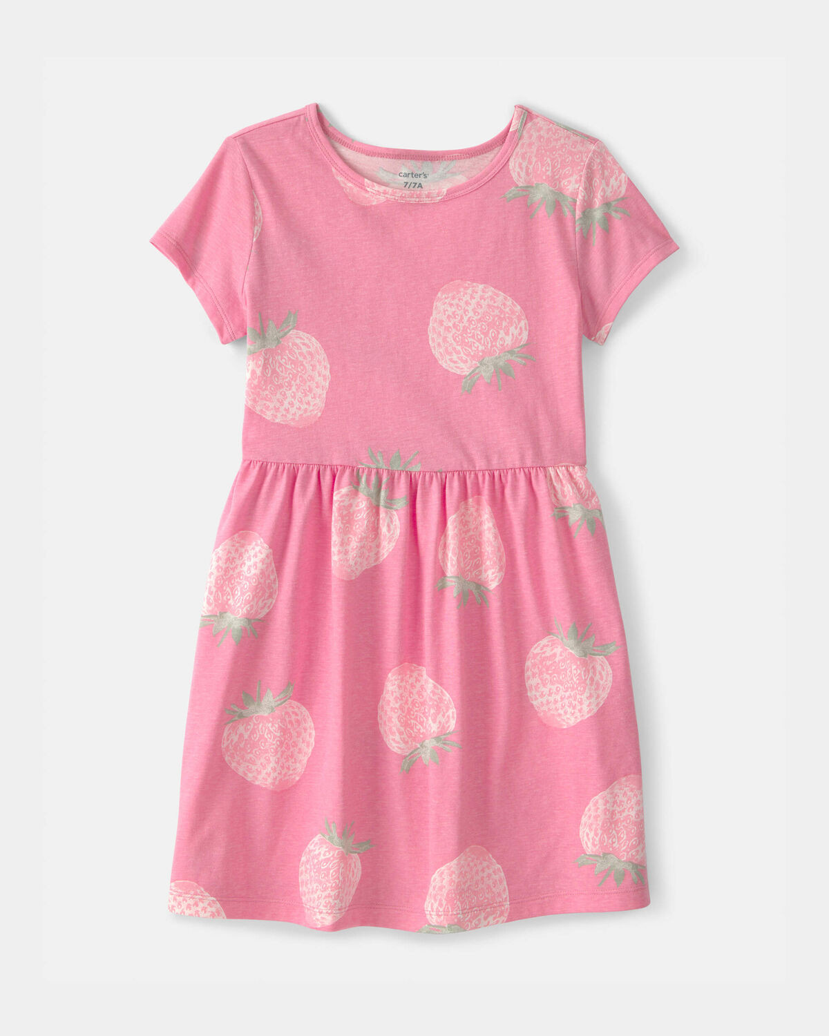 Girls Strawberry Short-Sleeve Dress - Pink | Carter's Inc
