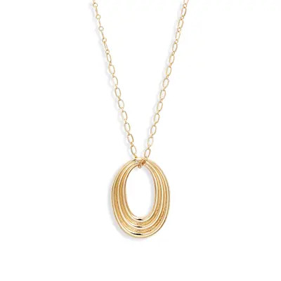 Nordstrom Concentric Circle Pendant Necklace in Silver at Nordstrom | Nordstrom