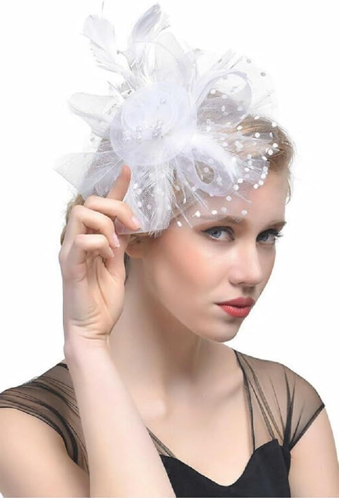 Fascinators Hats for Women Tea Party Headband Kentucky Derby Hats Fascinator Headpiece | Amazon (US)