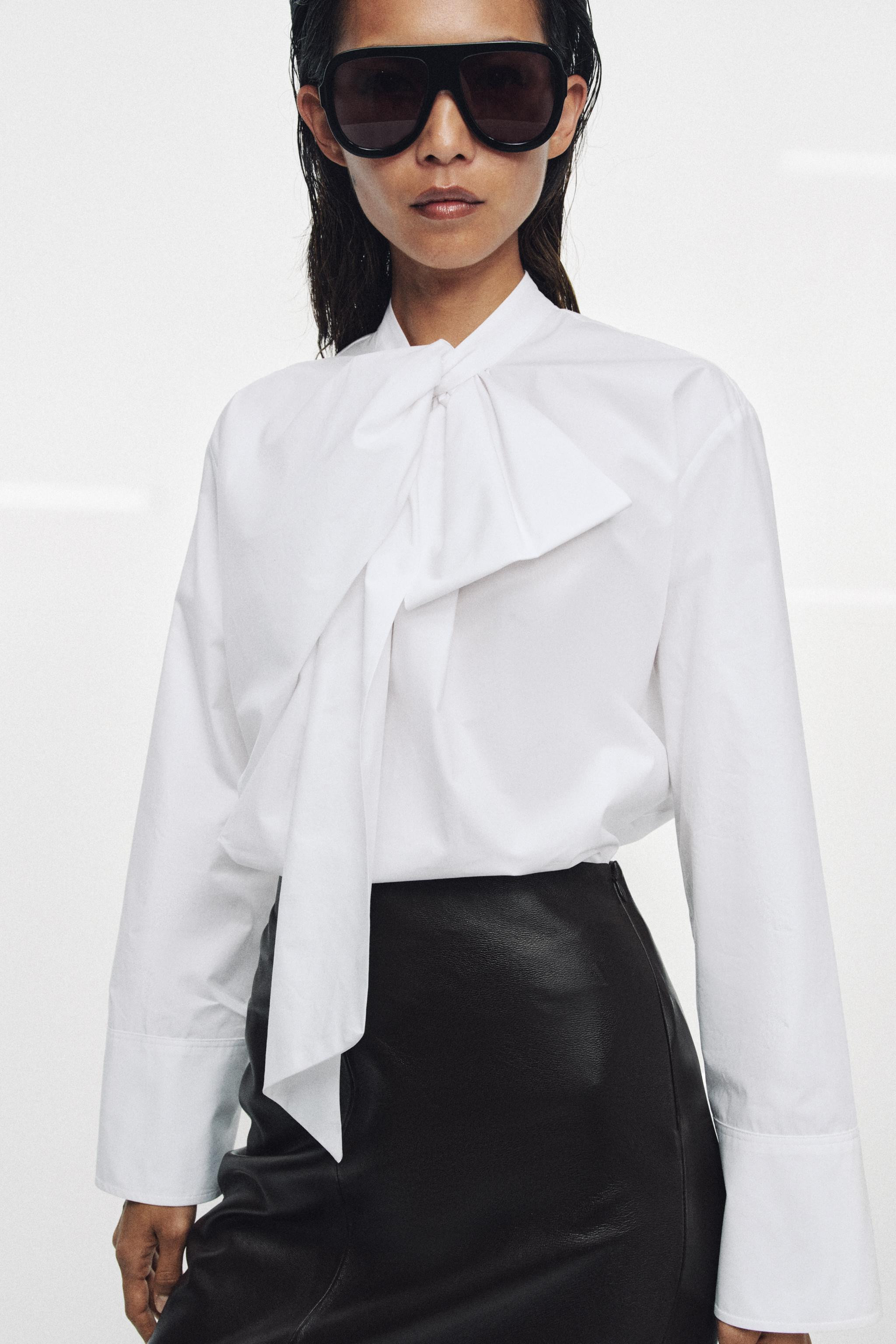 TIED POPLIN SHIRT ZW COLLECTION | Zara US