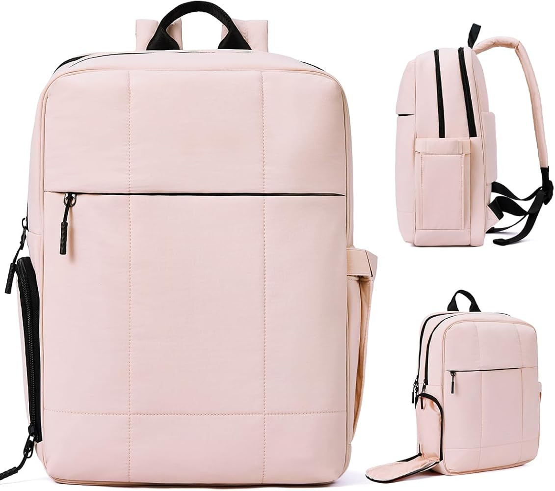 CLUCI Lightweight Travel Backpack Carry on Flight Approved, Puffy Gym Backpack with Shoe Compartm... | Amazon (US)