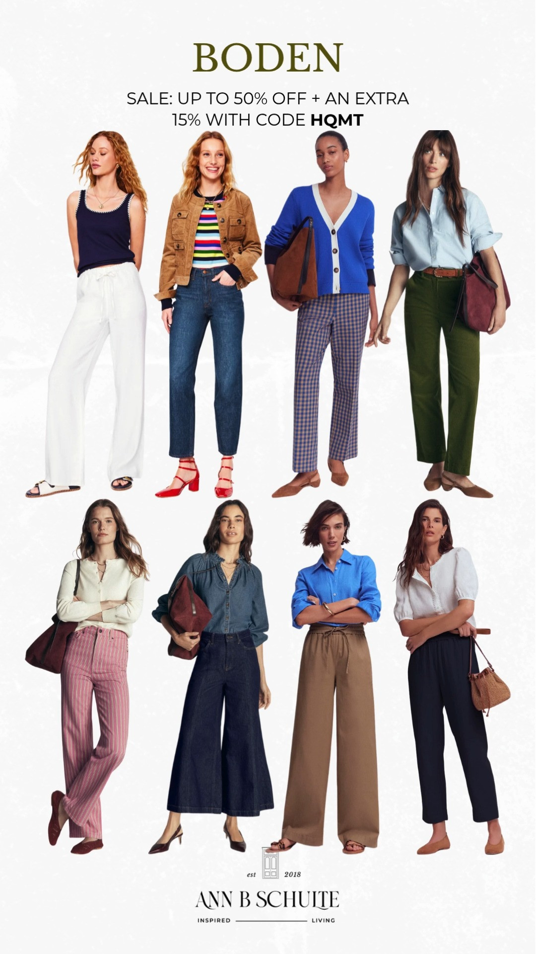 Boden’s sale is making a wardrobe refresh even more tempting with up to 50% off plus an extra 15% off with code HQMT. From colorful cardigans and classic button-downs to wide-leg pants, polished denim, and easy everyday layers, there are so many versatile pieces to mix into your rotation. The playful colors and timeless silhouettes give these styles that signature Boden feel while still being easy to wear again and again. 🛍️💙✨
#Boden #BodenSale #BodenStyle #FashionSale #WomensFashion #WardrobeRefresh #EverydayStyle #ClassicStyle #FashionFinds 

 #LTKootd #LTKSaleAlert