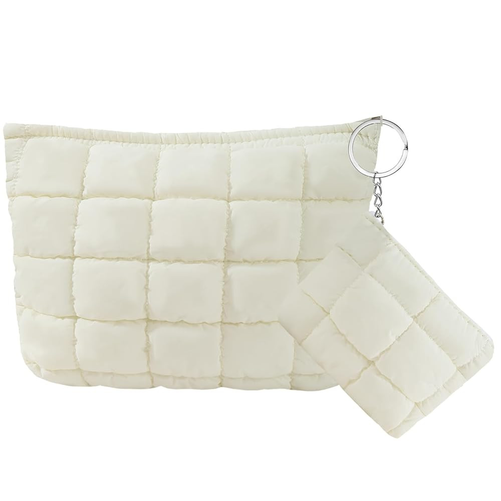 LYDZTION Puffy Makeup Bag,Cosmetic Bag for Women and Girls, Quilted Makeup Bag Organizer Cute Che... | Amazon (US)