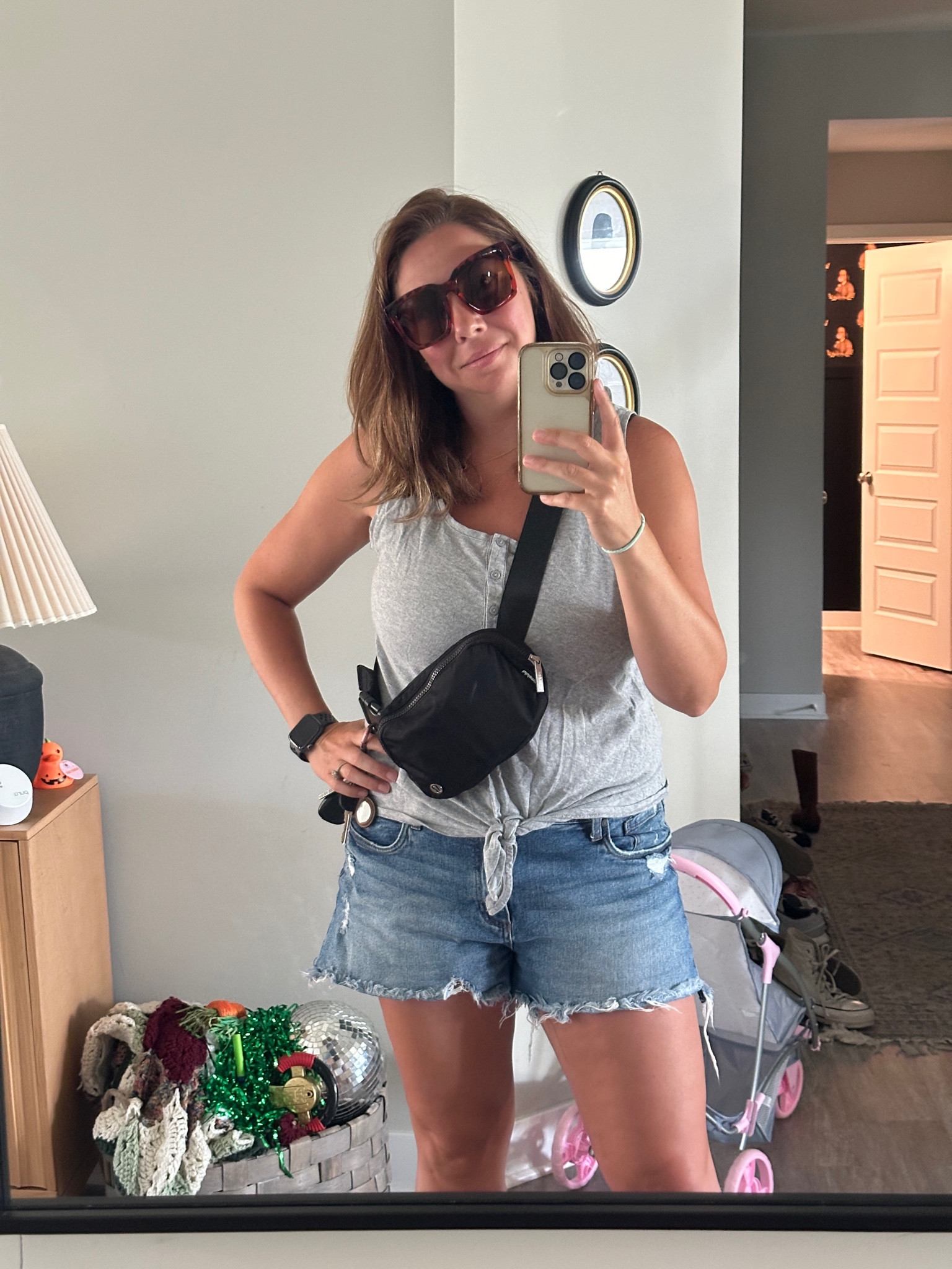 Can’t beat this heat so embracing…
#summerootd #momlife 

#LTKMidsize #LTKSeasonal