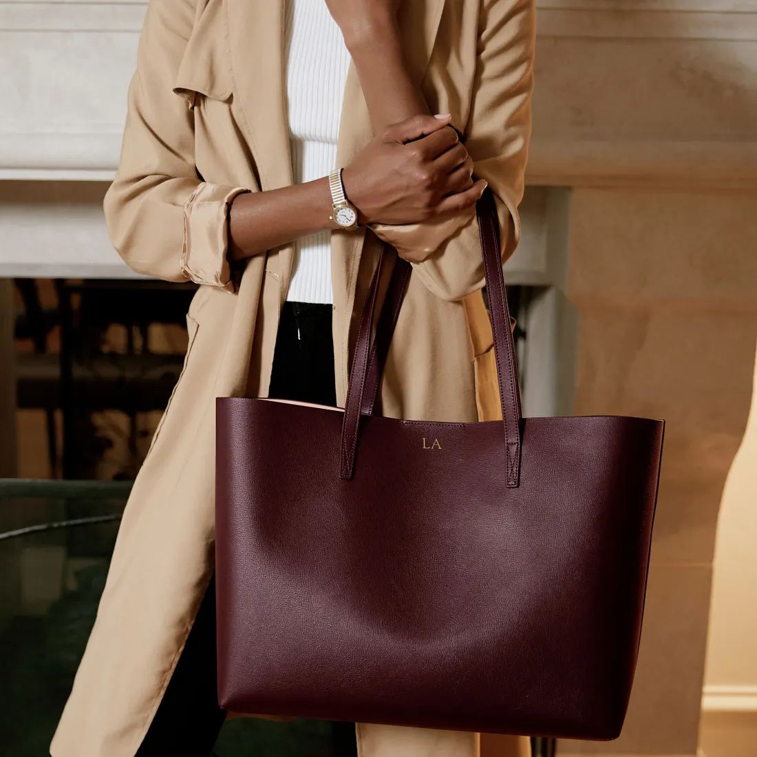 Belmont Structured Tote | Leatherology