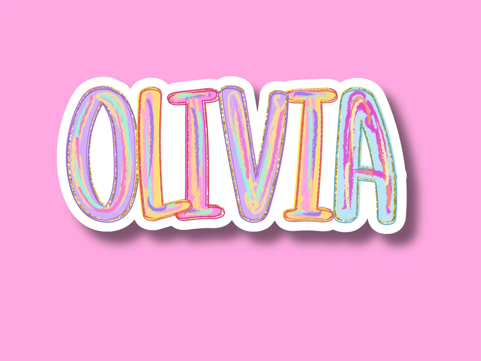 Custom Name Sticker Kids Personalized Vinyl Water Bottle Sticker Folder Decal Pencil Box - Etsy | Etsy (Global)