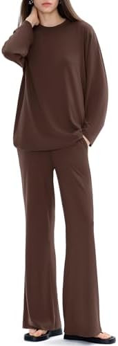 Women's Lounge Sets Two Piece Outfits Matching Set Loose Fit Tracksuits All Day Collection | Amazon (US)