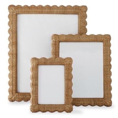 AERIN Wicker Scalloped Gallery Frame | Williams-Sonoma