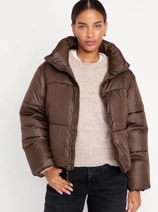 Cropped Puffer Jacket for Women | Old Navy (US)