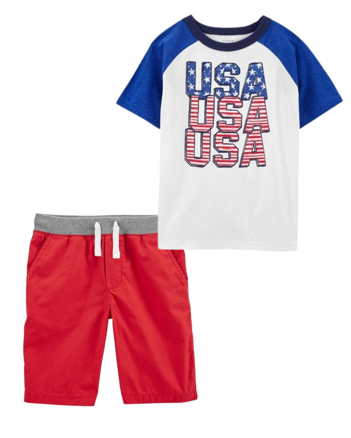 Multi Kid 2-Piece USA Tee & Short Set | carters.com | Carter's