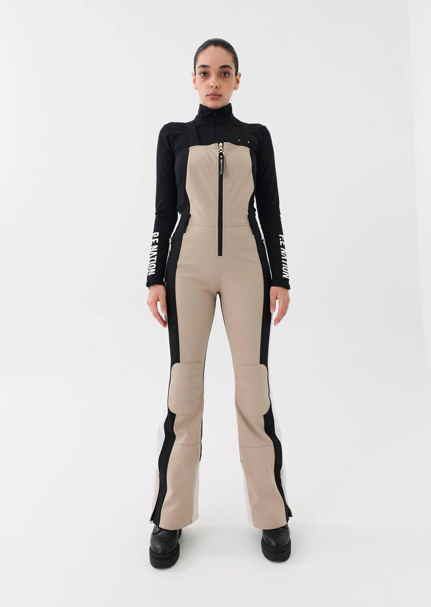 St. Moritz Snow Bib Pants | Silver Mink | P.E Nation | P.E Nation