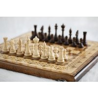 Unique Chess Set, Elegant Personalized Engraving Board, Wooden Set | Etsy (US)